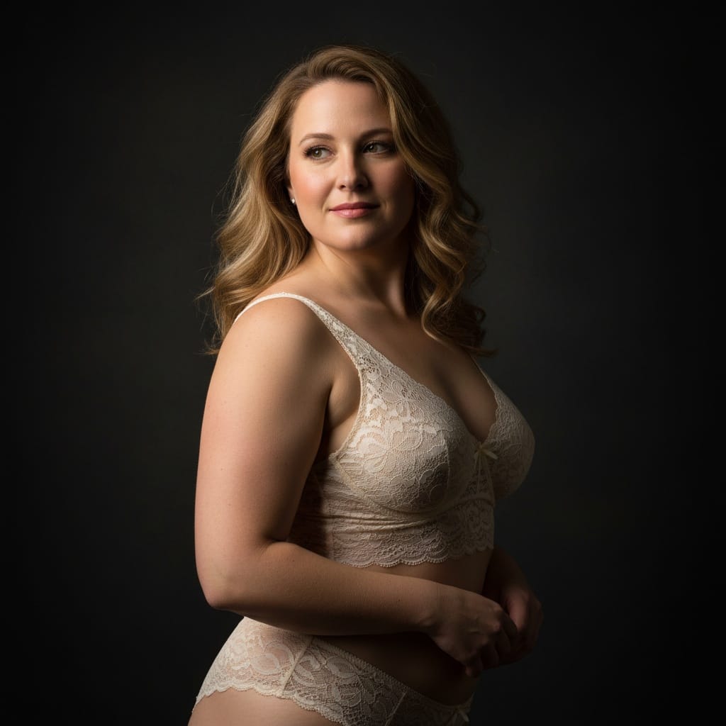 curve white woman side profile dramatic 22798838