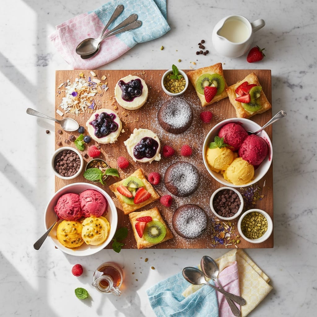 dessert board flatlay 25233787