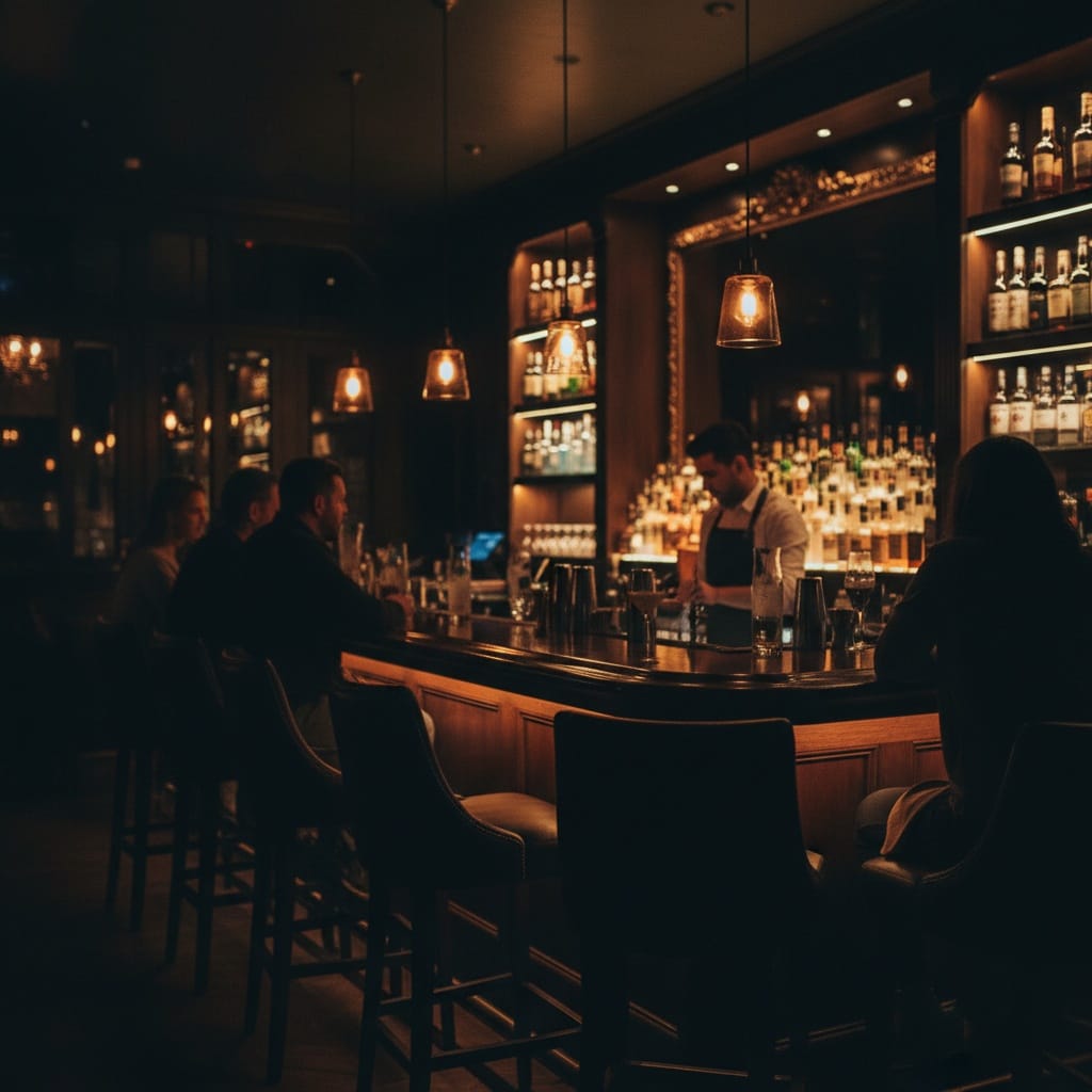 evening bar ambiance 21395626