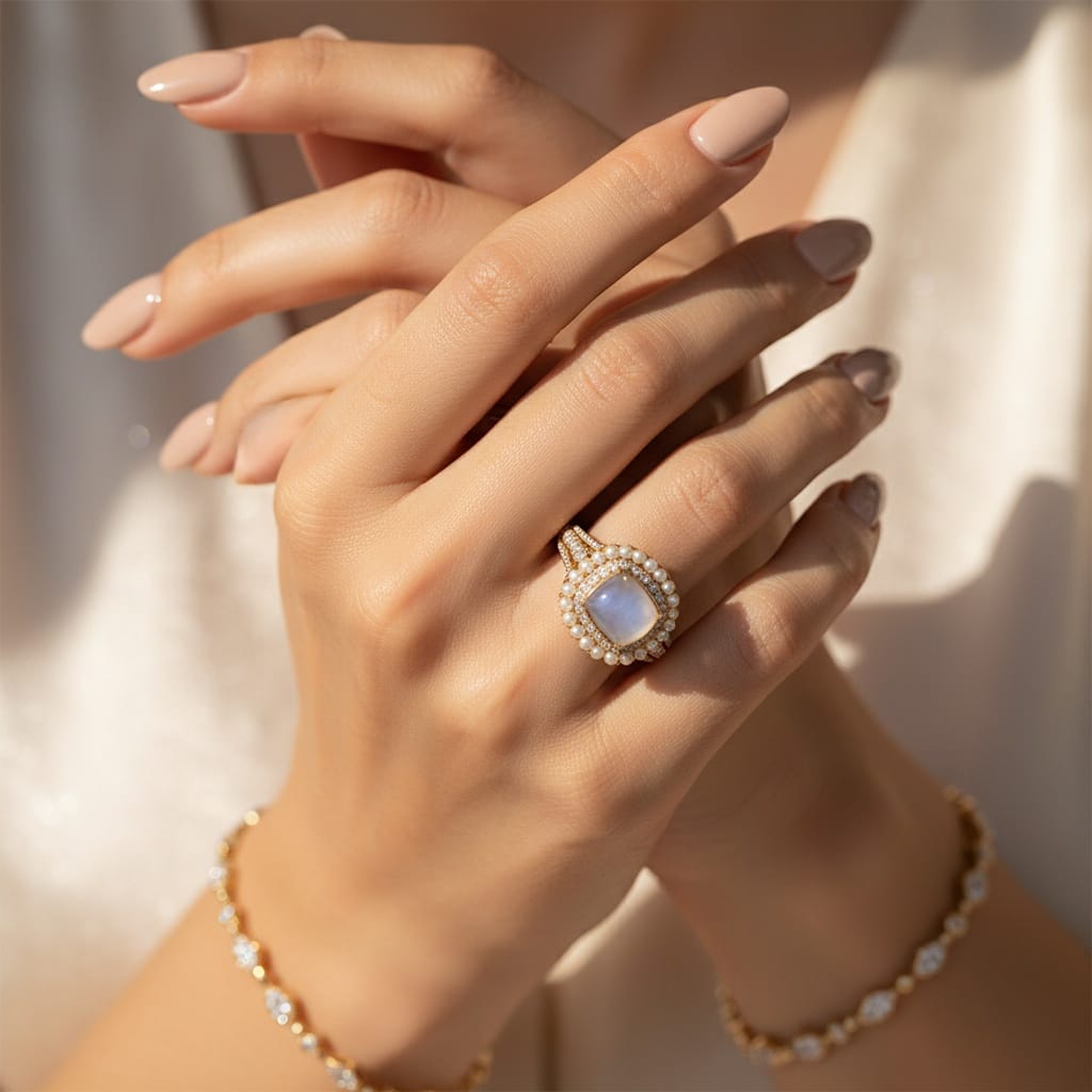 feminine hand jewelry portrait 40850613
