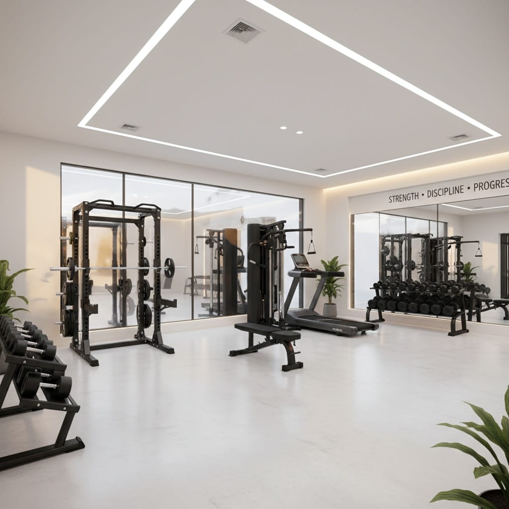 fitness room equipment detail 93413680