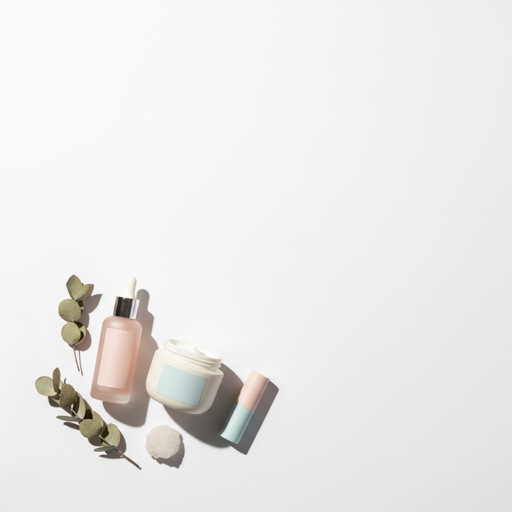 flat lay minimal white 57609046
