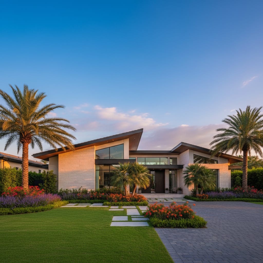 front facade golden hour 41052740