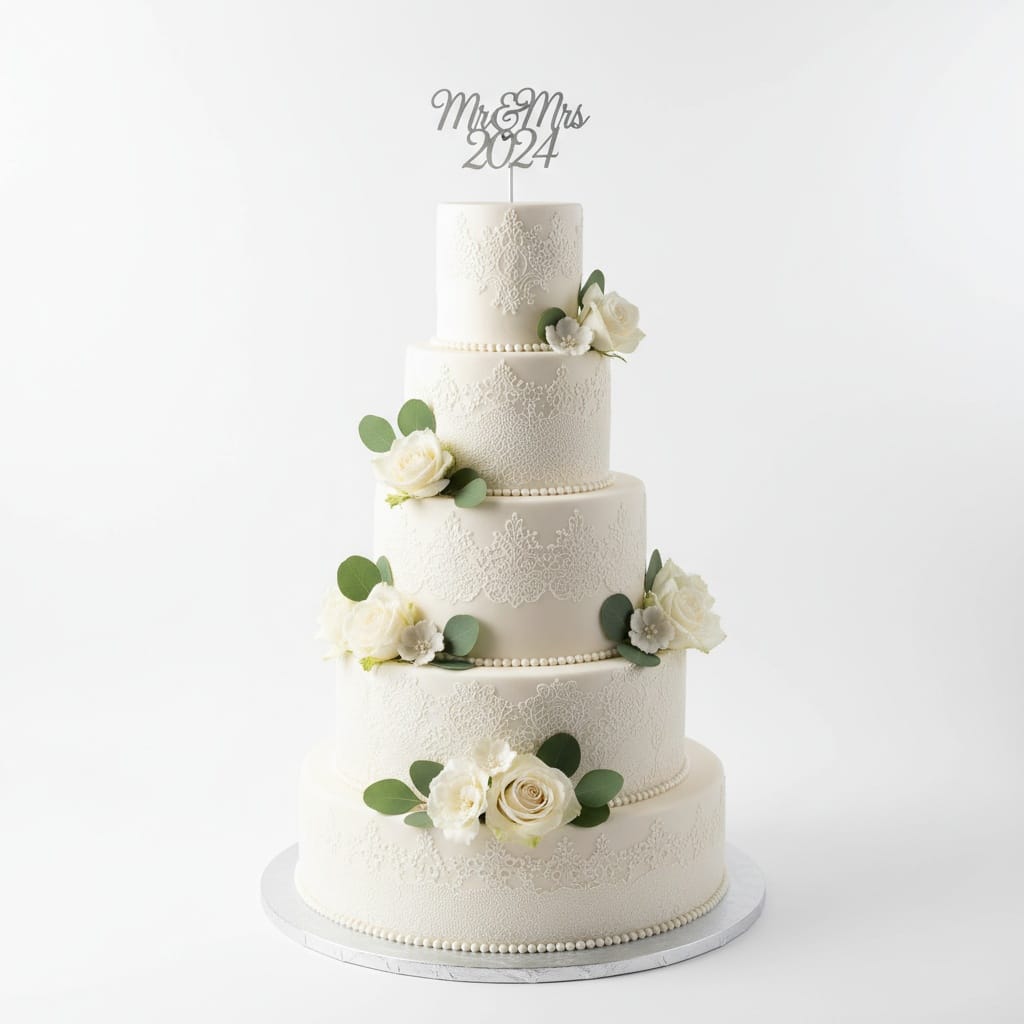 full tiered cake white background 22617763