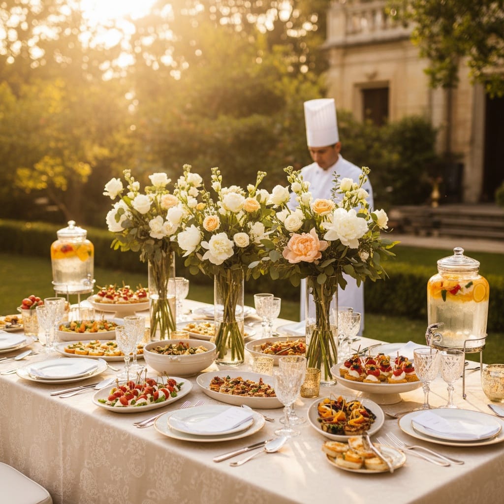 golden hour outdoor catering 73896570