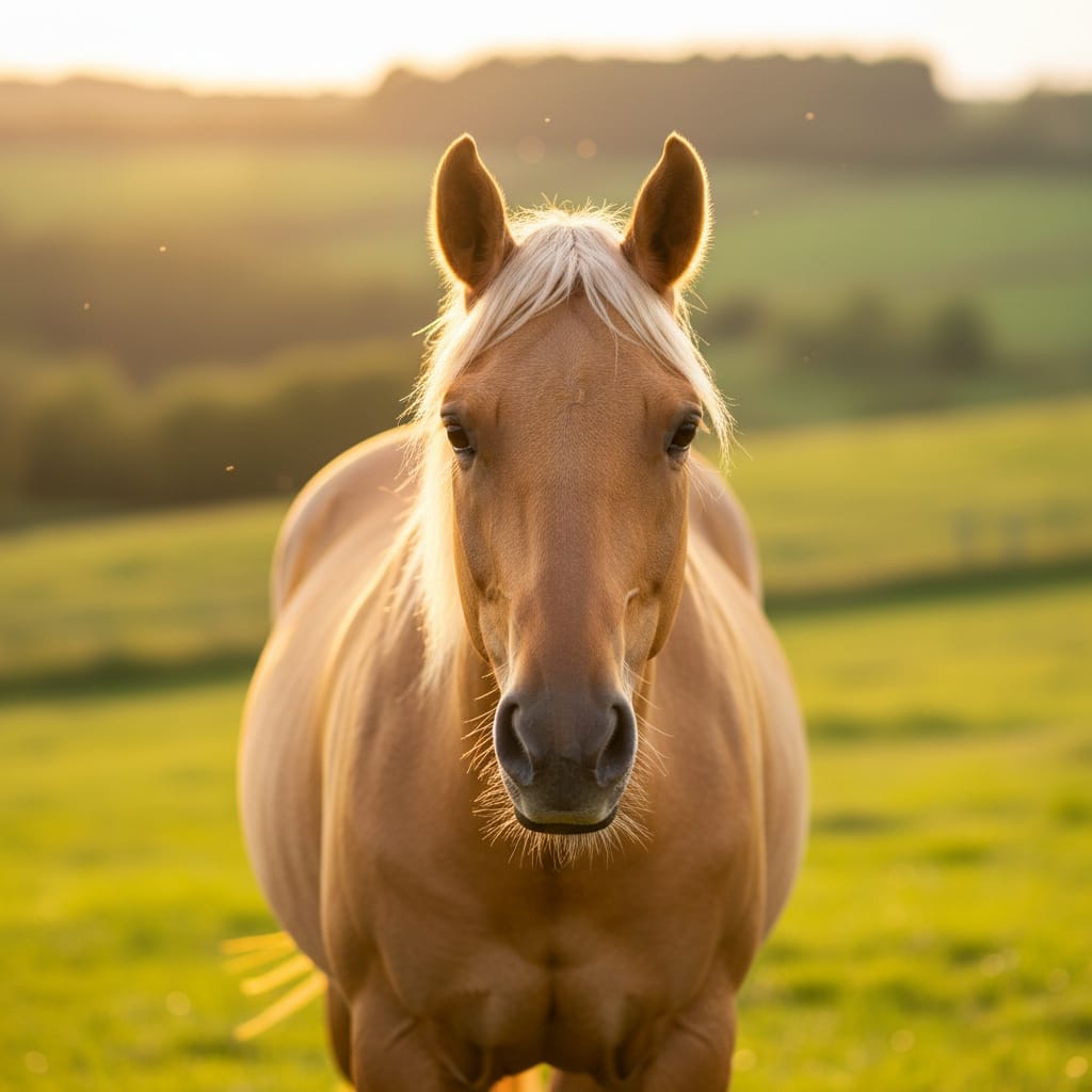 golden hour pasture portrait 50461092