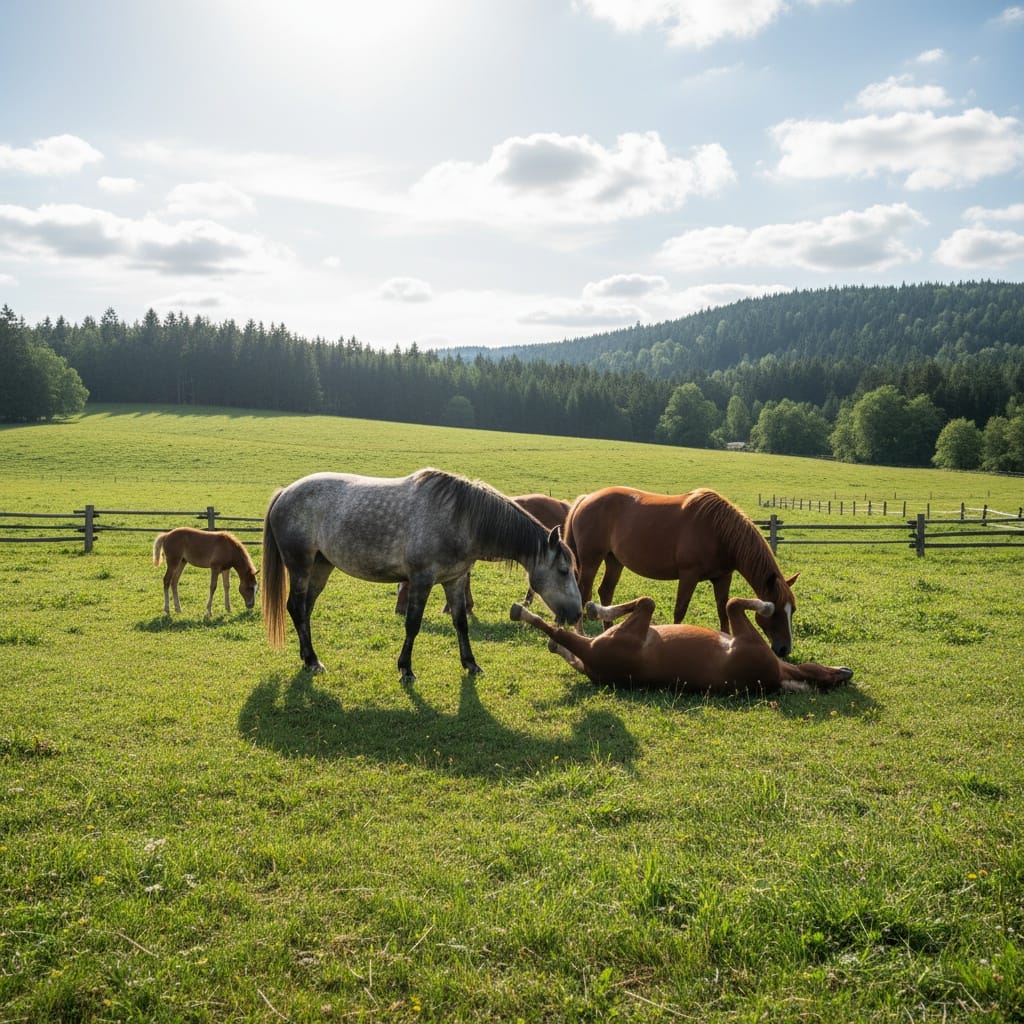 grazing peaceful scene 38357992