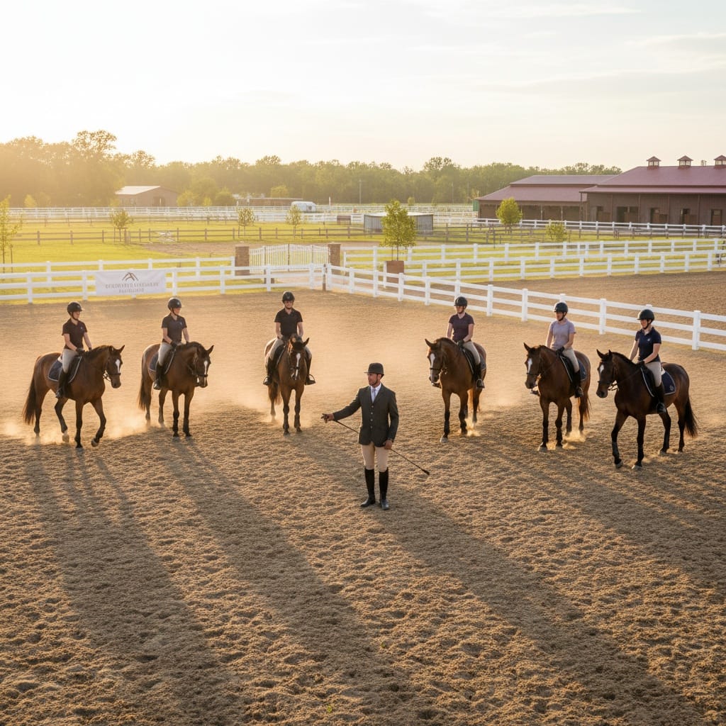 group lesson outdoor arena 19600552