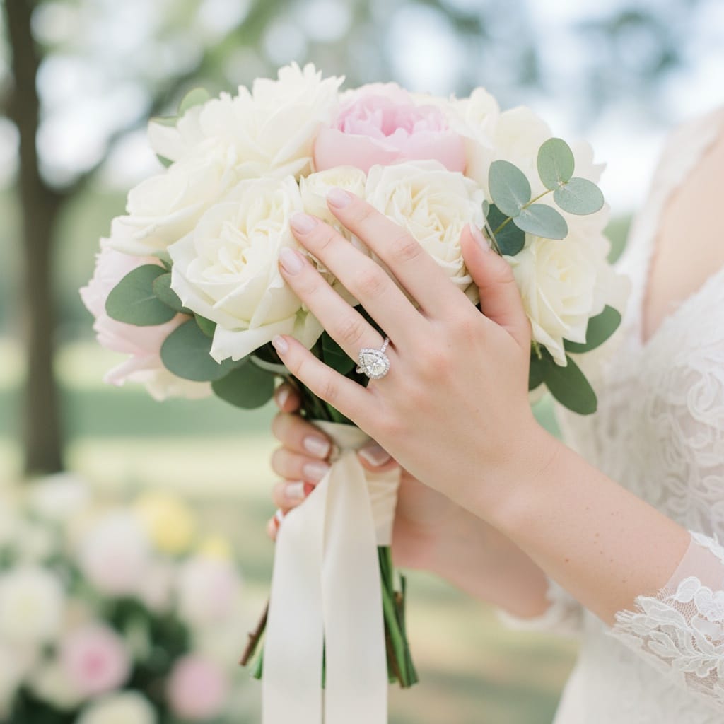 hand holding bouquet 52354437