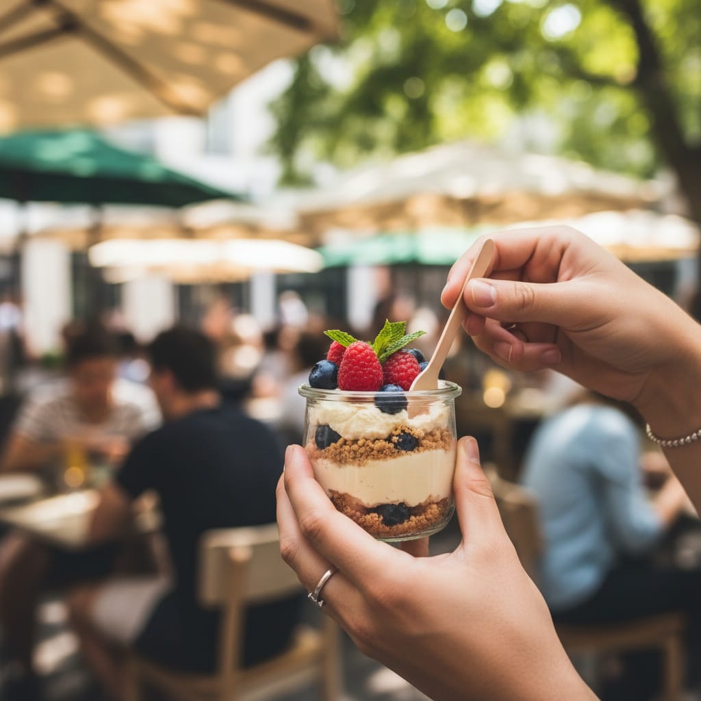 hands holding dessert 40661002