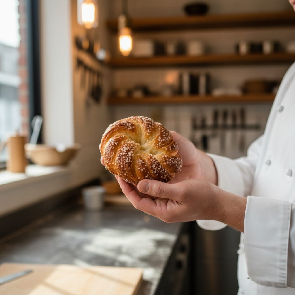 hands holding pastry 84924960