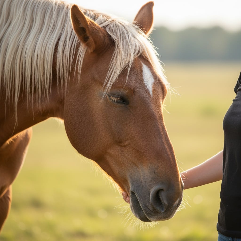horse bonding moment nuzzle 44713345