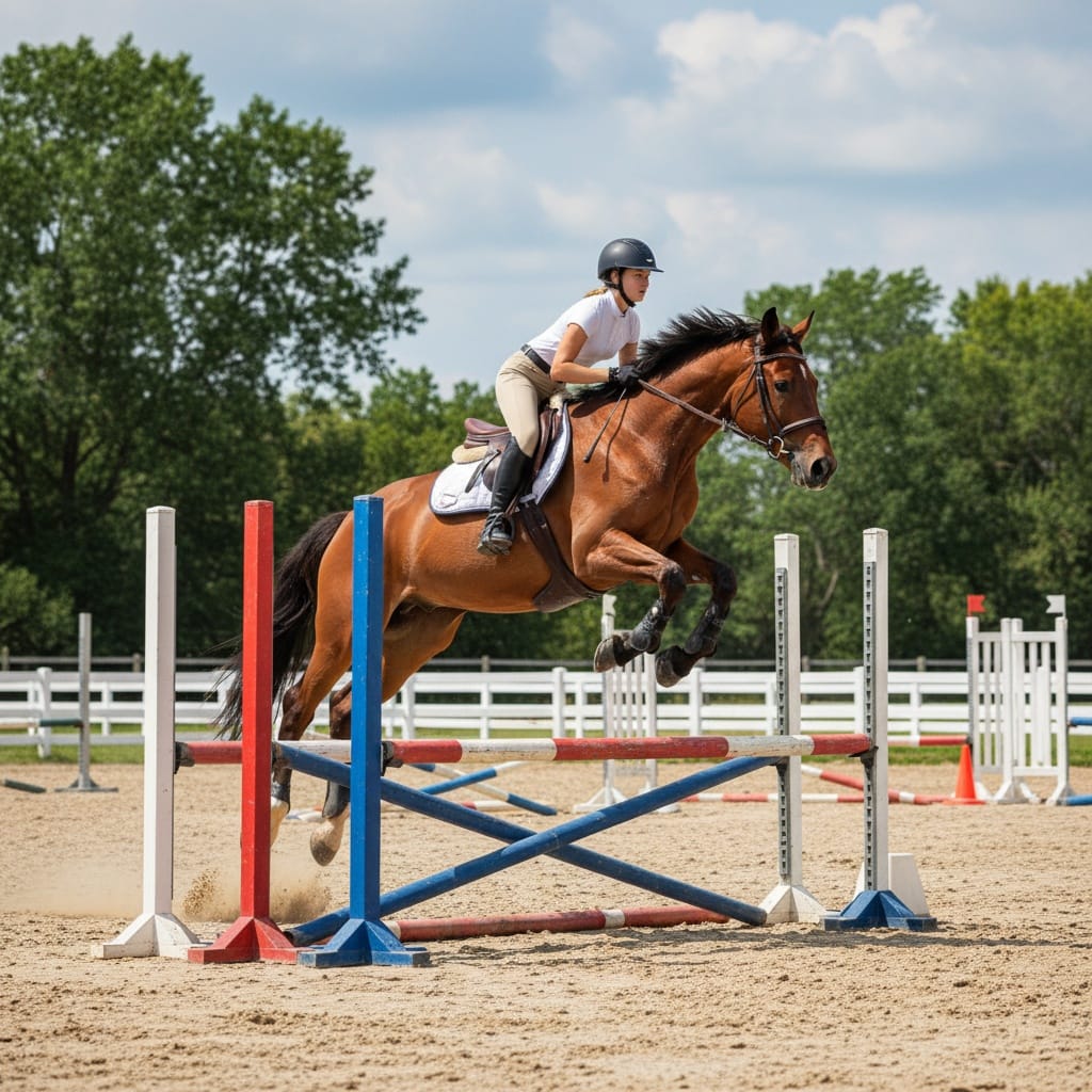 horse jumping or training 61802303