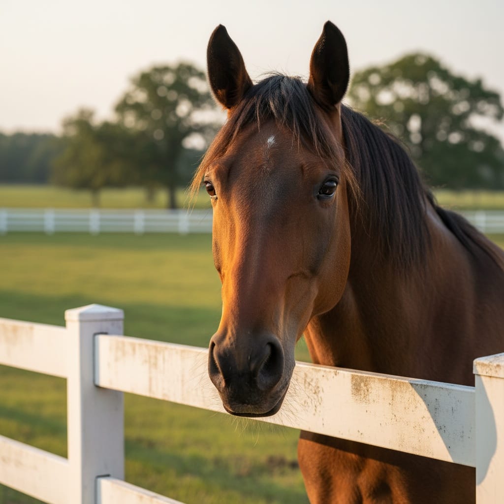 horse portrait fencing 22202148