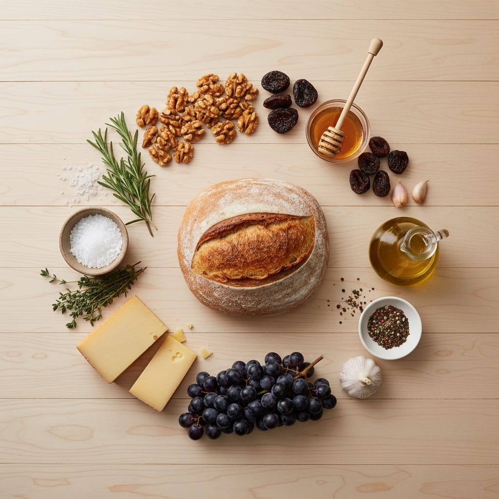 ingredients flat lay scene 83737780