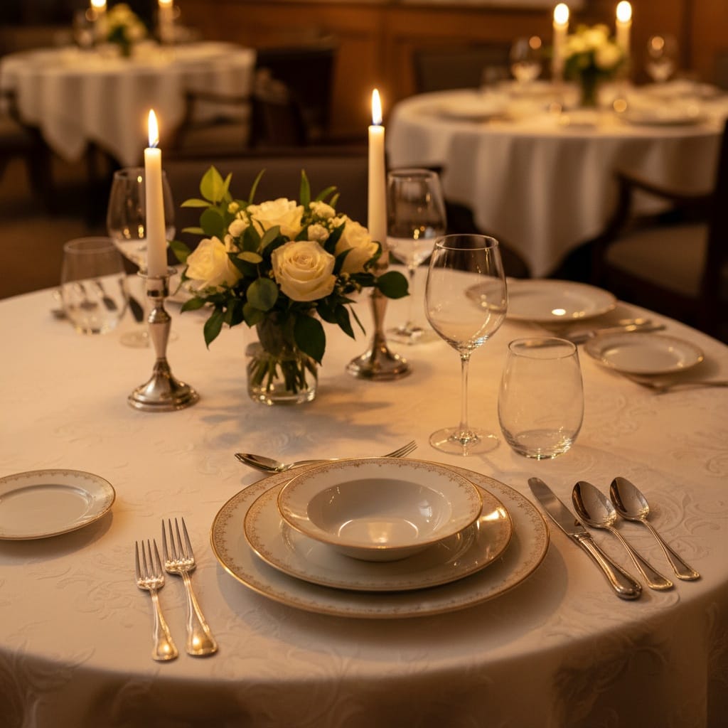intimate table setting closeup 28195503