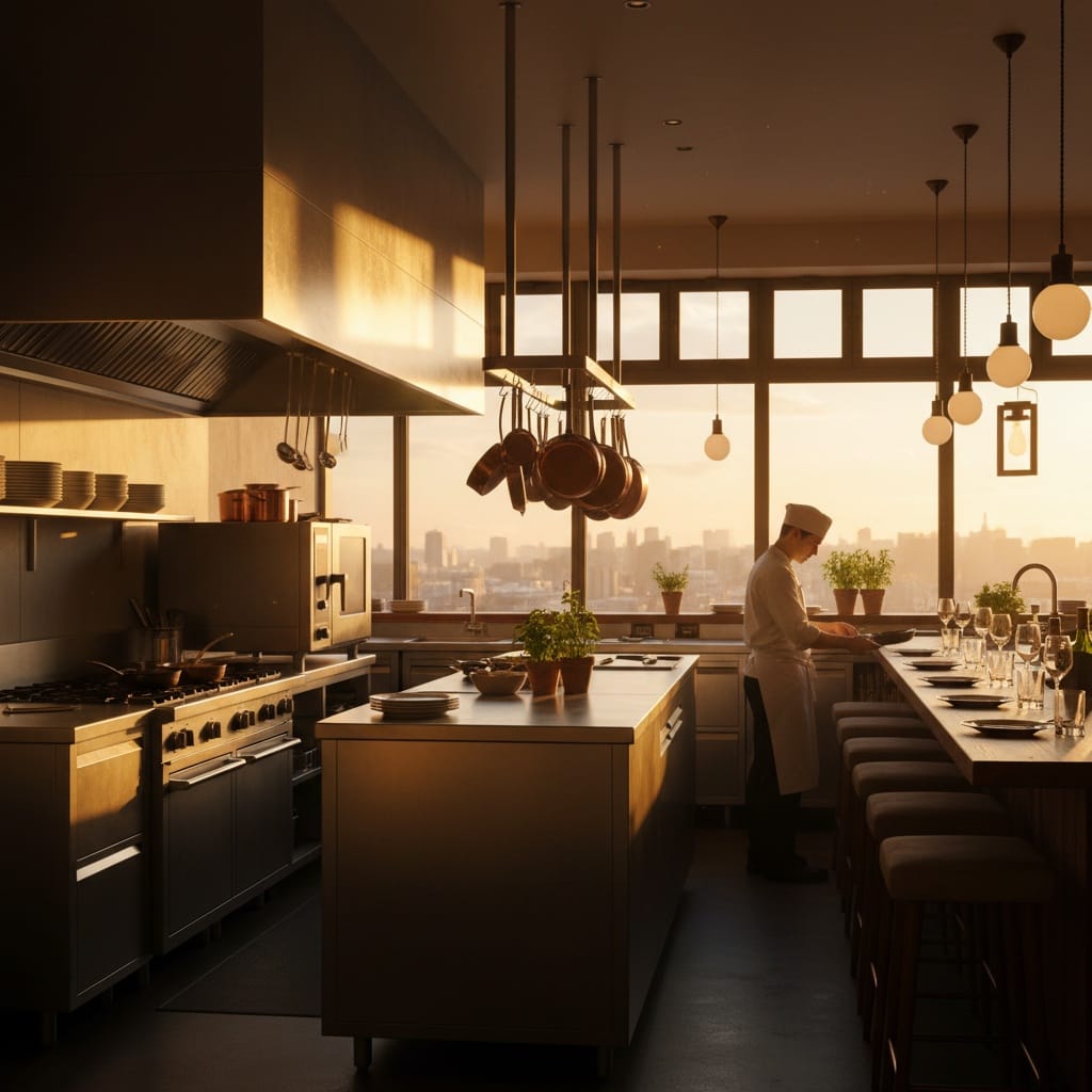 kitchen at golden hour 19593977