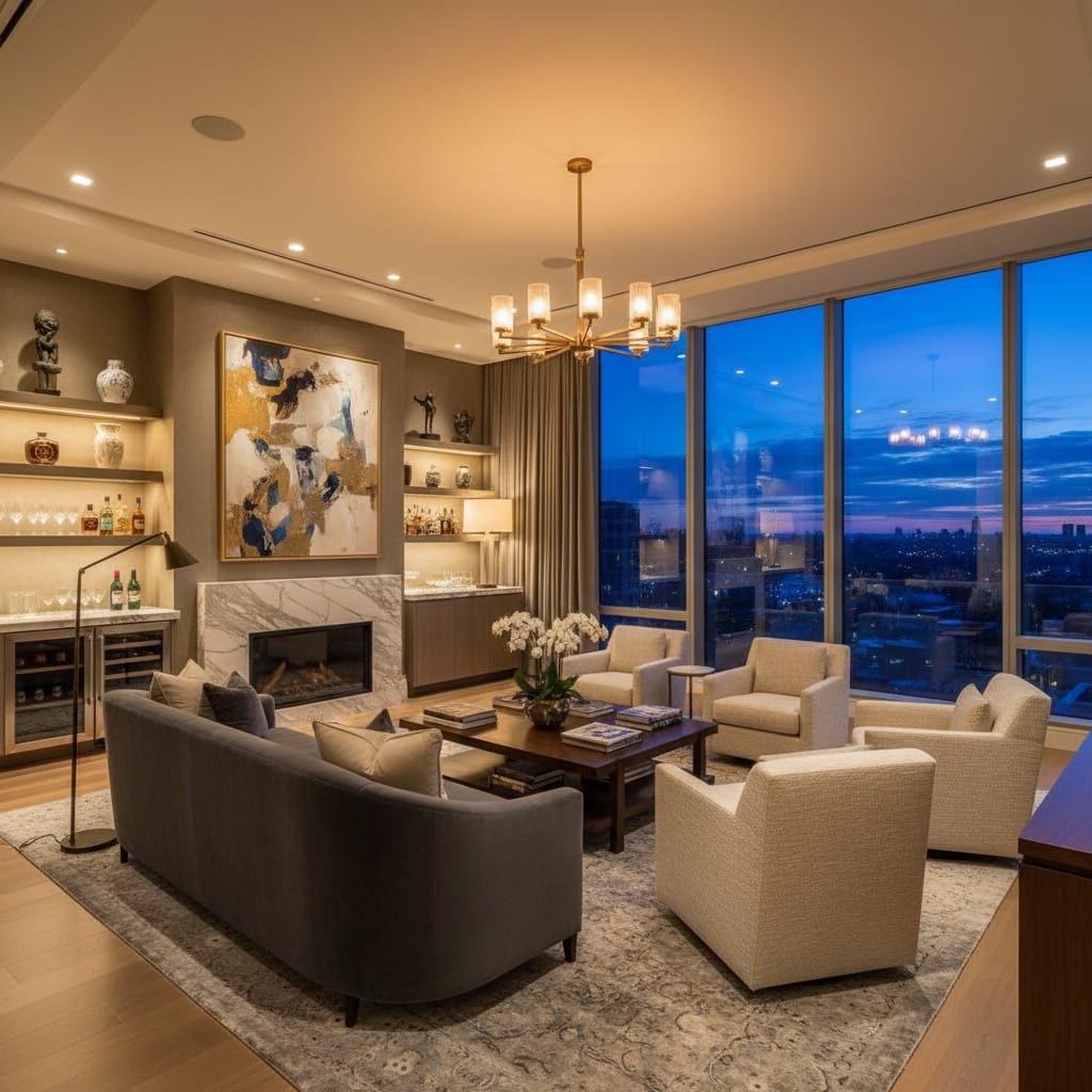 living room dusk 70087245