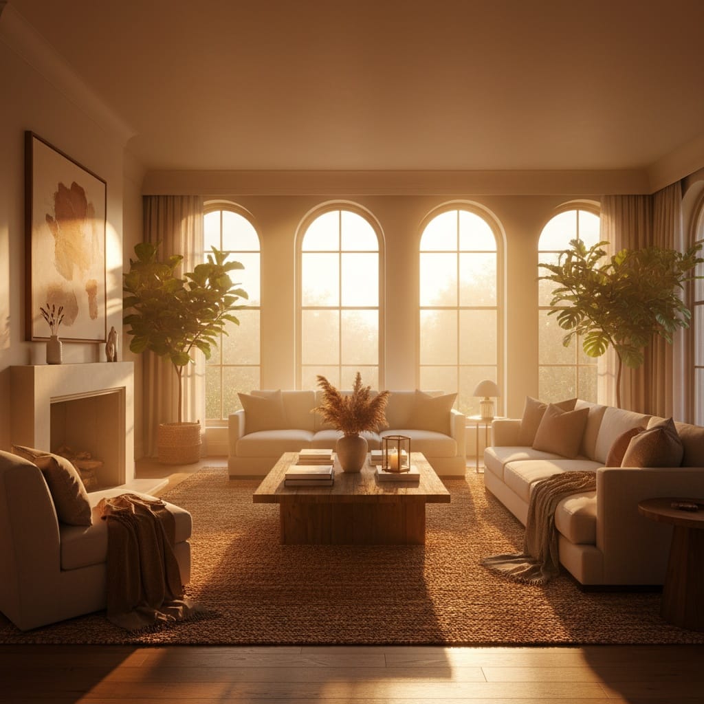 living room golden hour 24659673