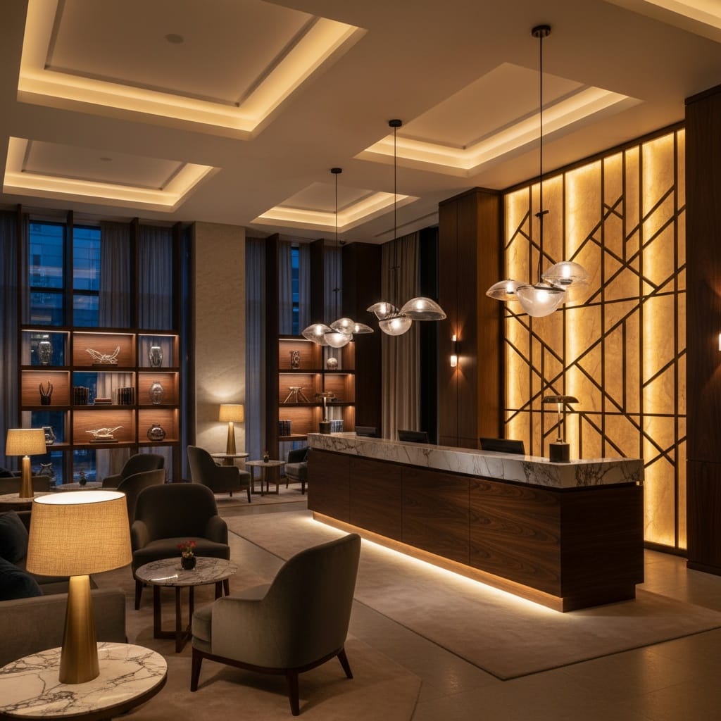 lobby evening ambiance 90123386
