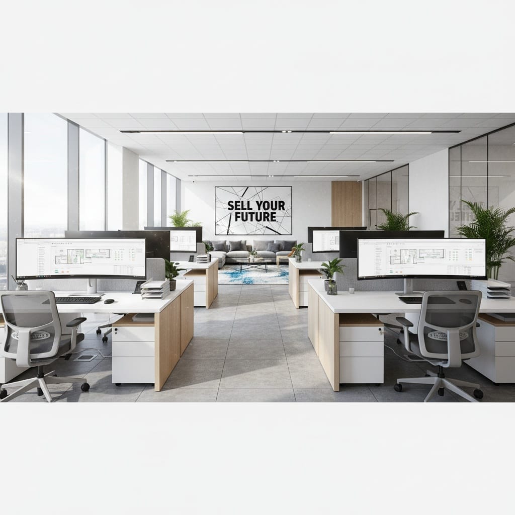 modern office wide angle 35364412
