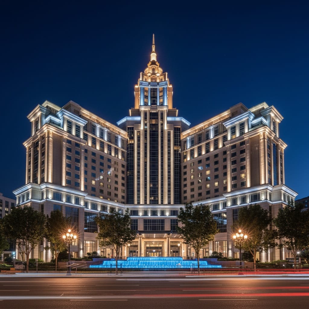 night illuminated exterior 55351797