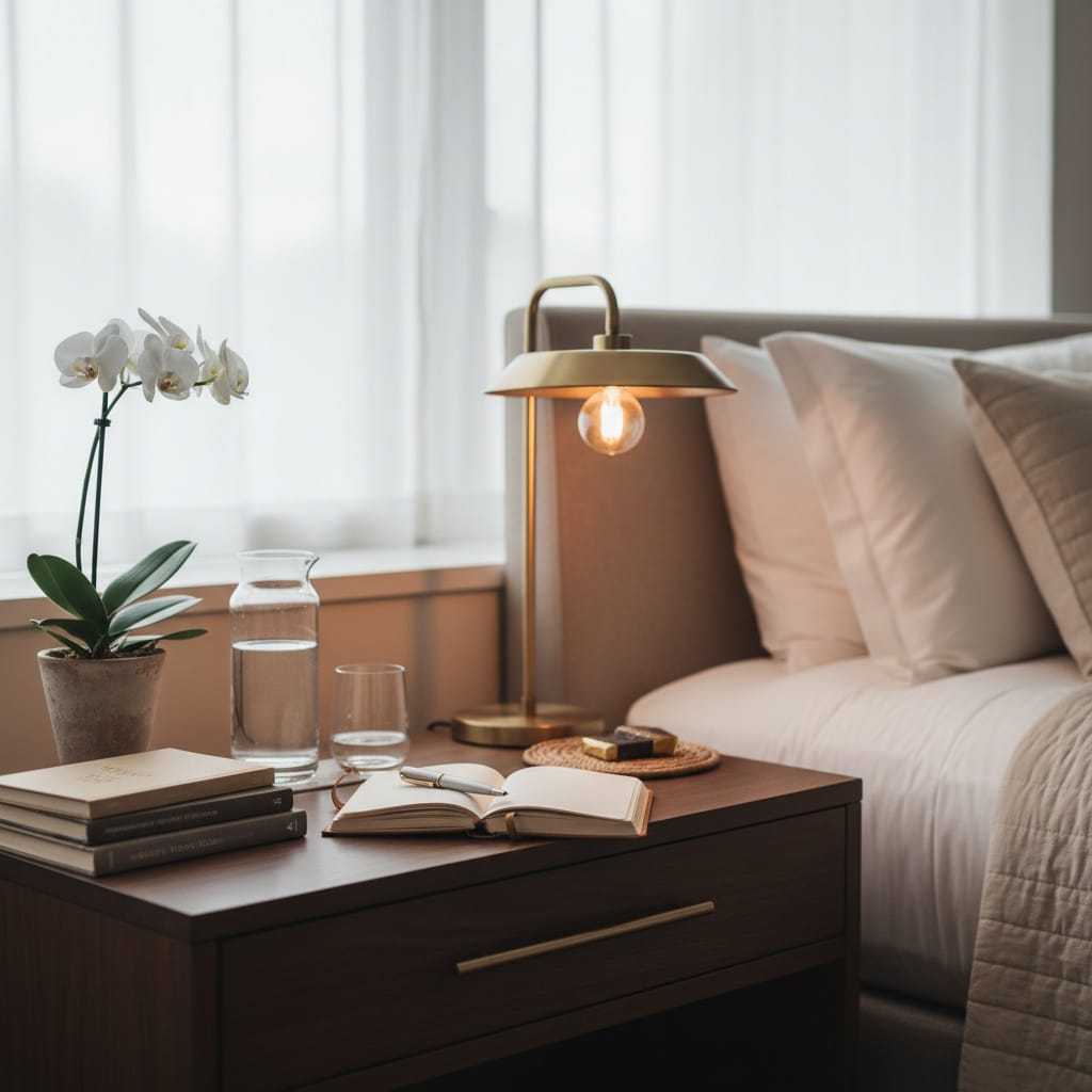 nightstand detail shot 53811724