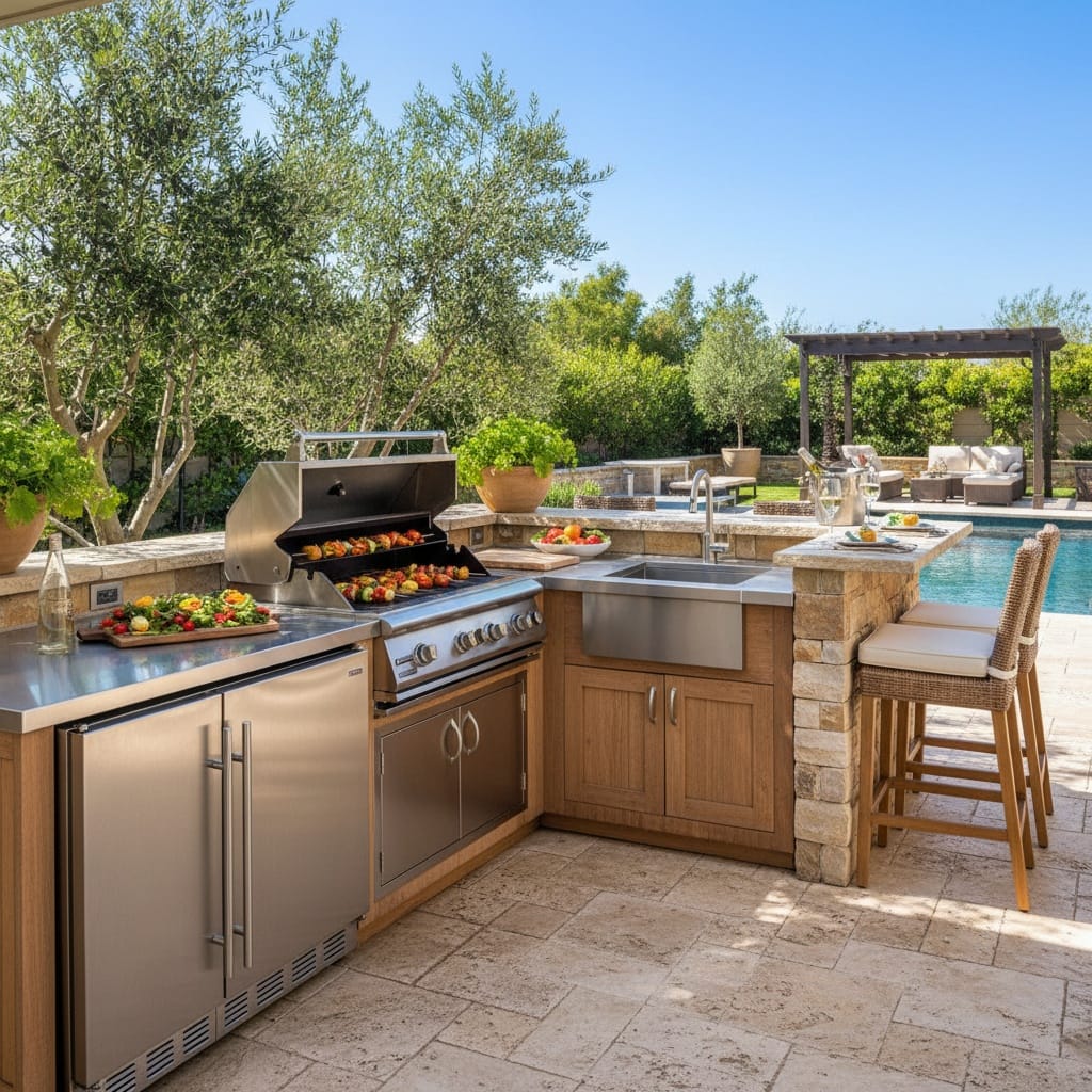 outdoor kitchen bbq area 31785032