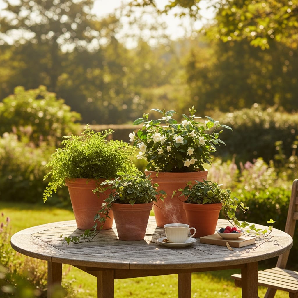 outdoor patio morning light 68970820