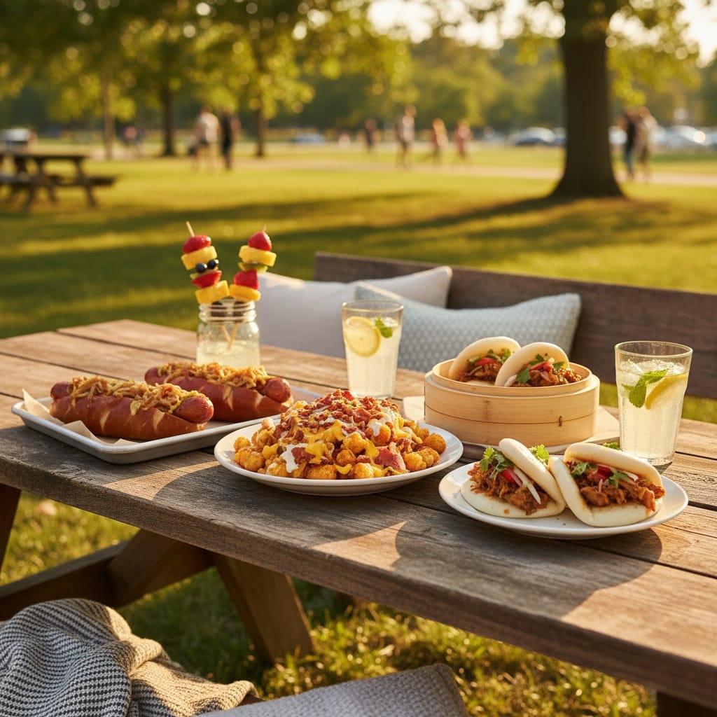 outdoor picnic table setting 19790501