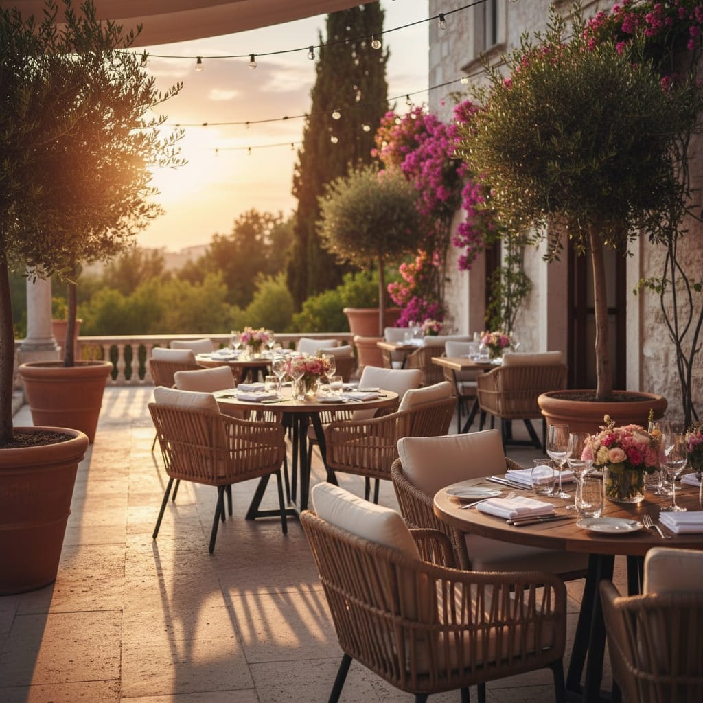 outdoor terrace dining 71672341