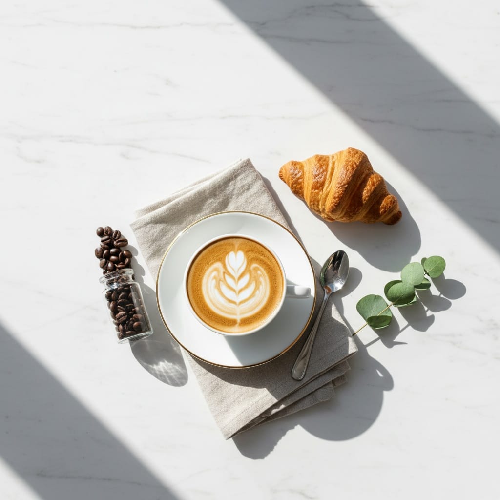 overhead flat lay bright 75998716