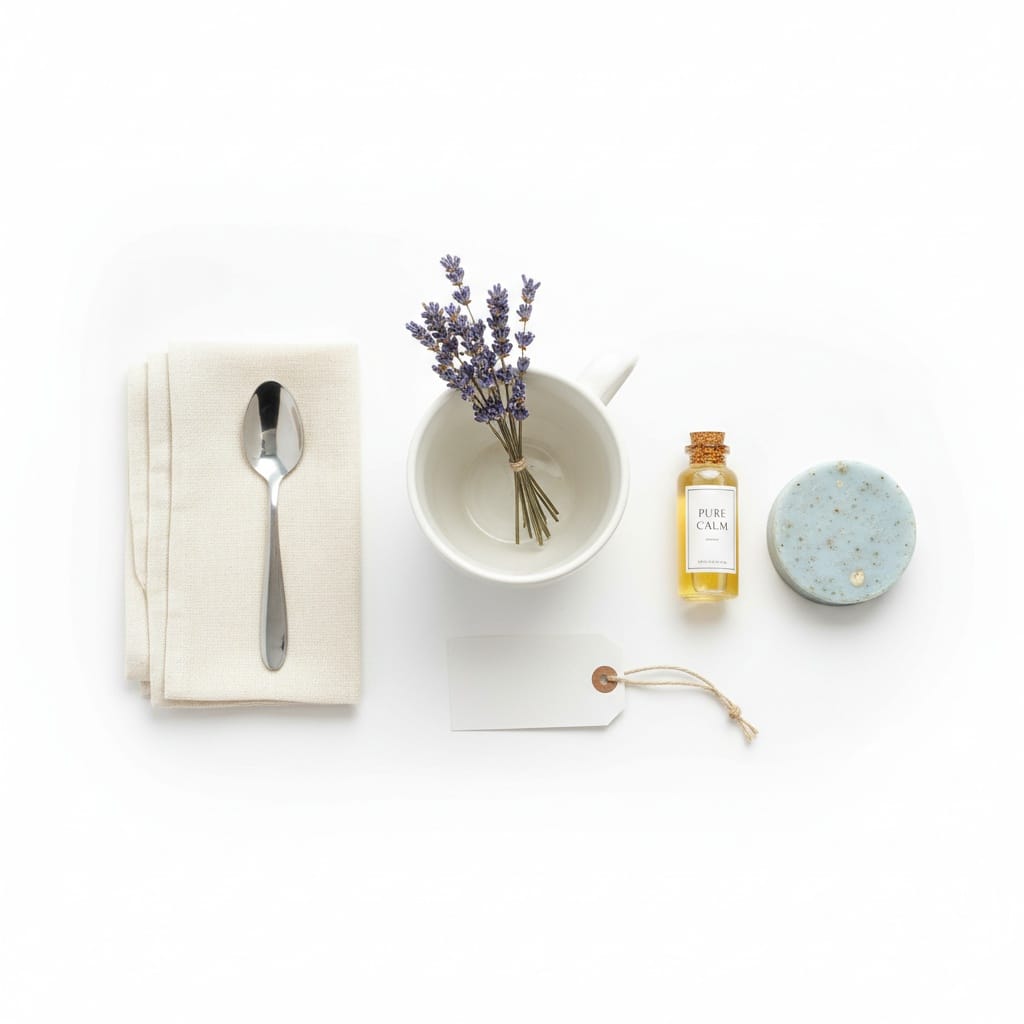 overhead flat lay white 68319291