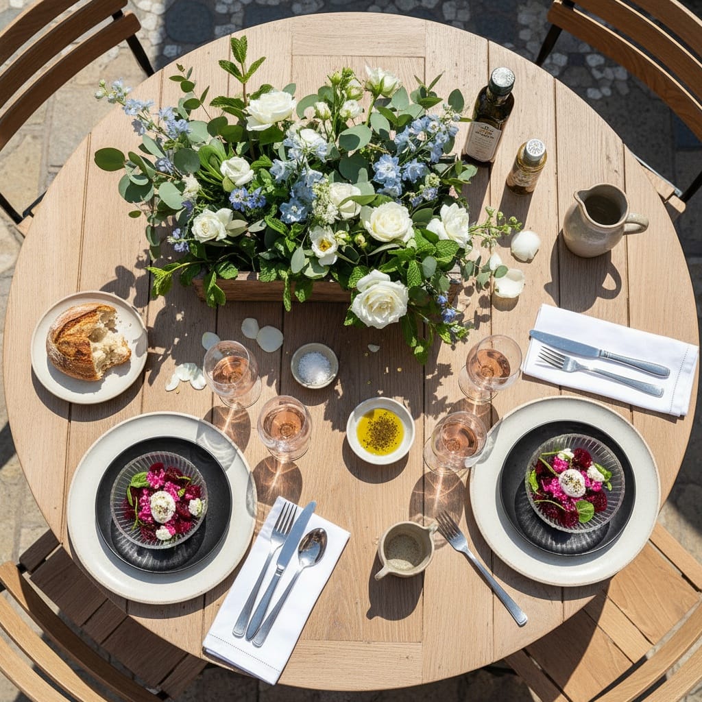 overhead table setting detail 64110747