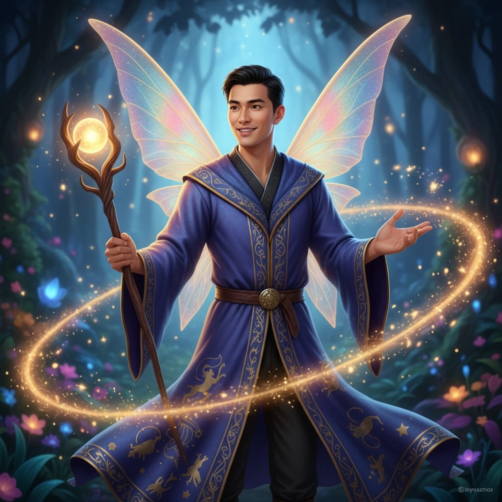 petite asian man fairy godmother magic 71795463