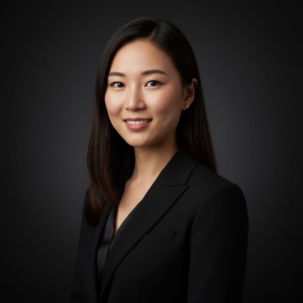petite asian woman classic studio power portrait 73106238