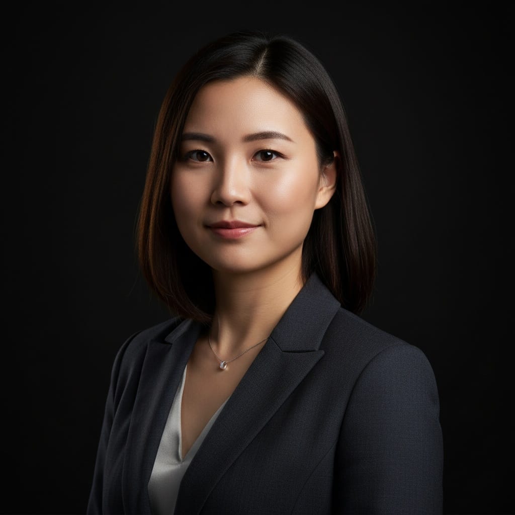 petite asian woman dark background dramatic 65543045