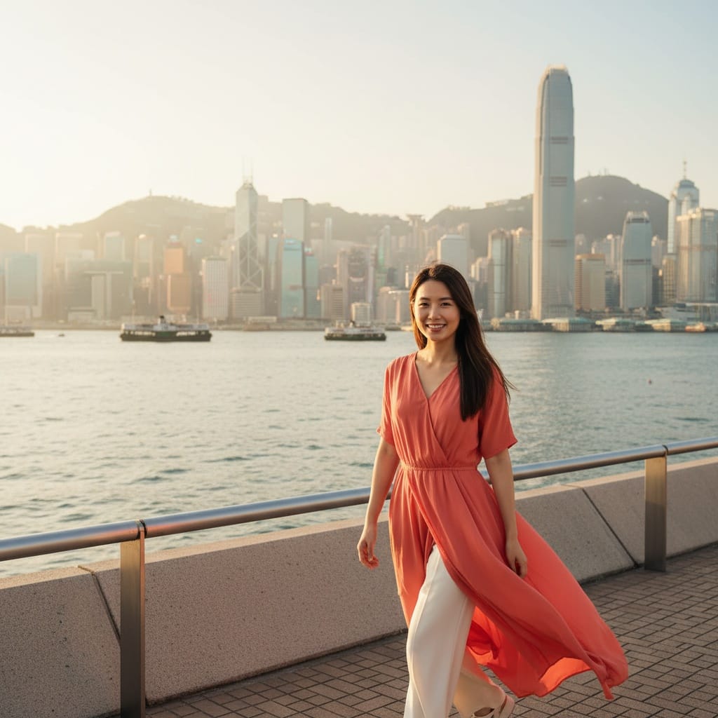 petite asian woman tsim sha tsui promenade 85746705