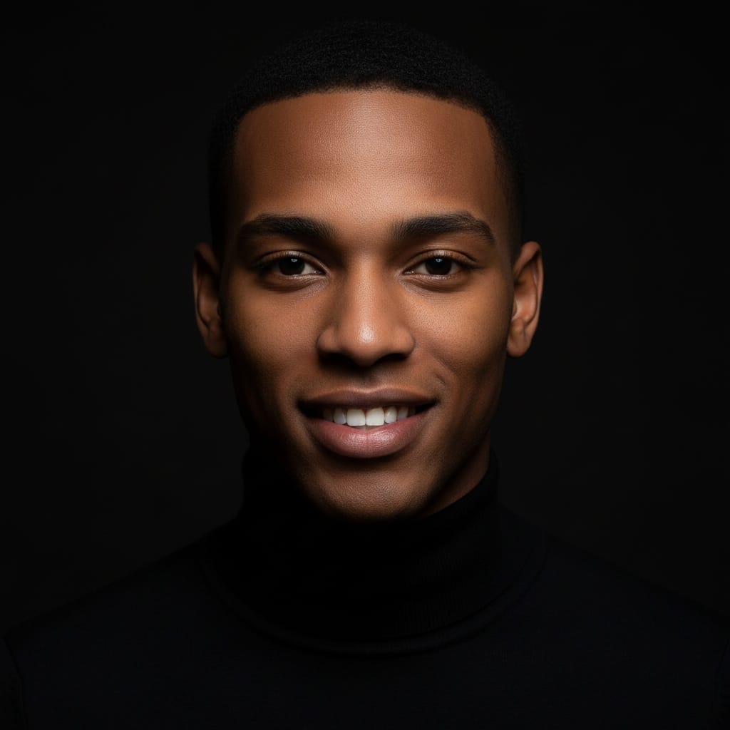 petite black man black backdrop dramatic 88900348