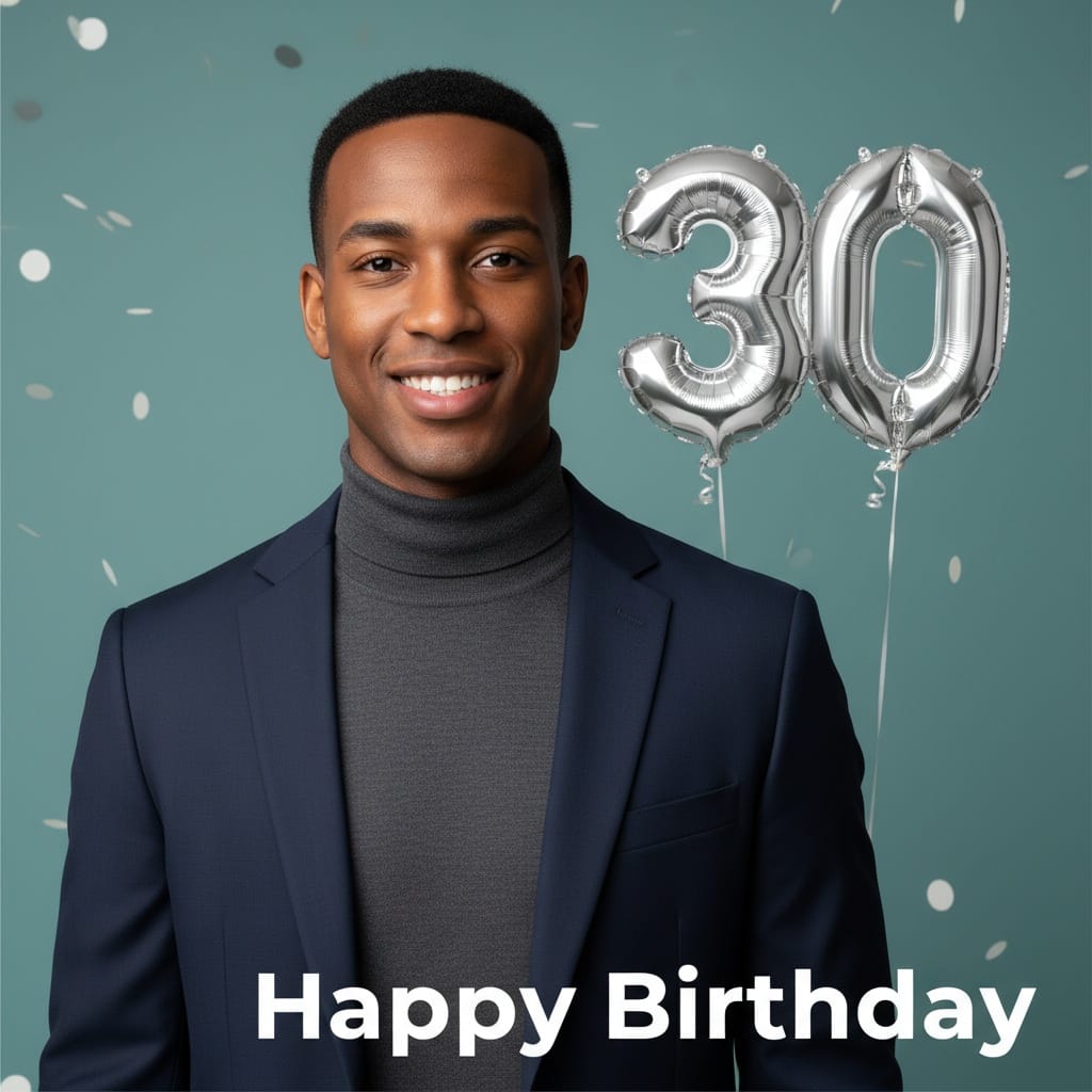 petite black man minimalist birthday studio 80812953