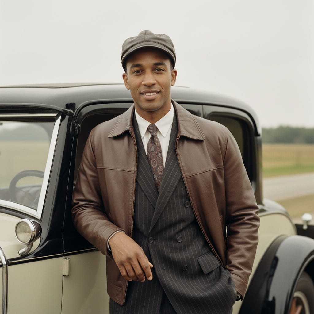 petite black man vintage car lifestyle 52121308