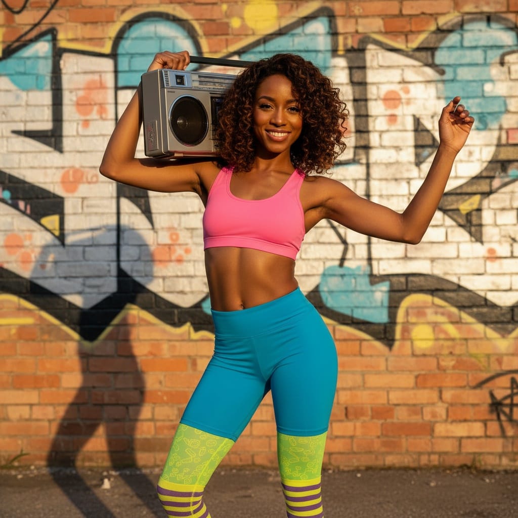 petite black woman boombox street style 57602550