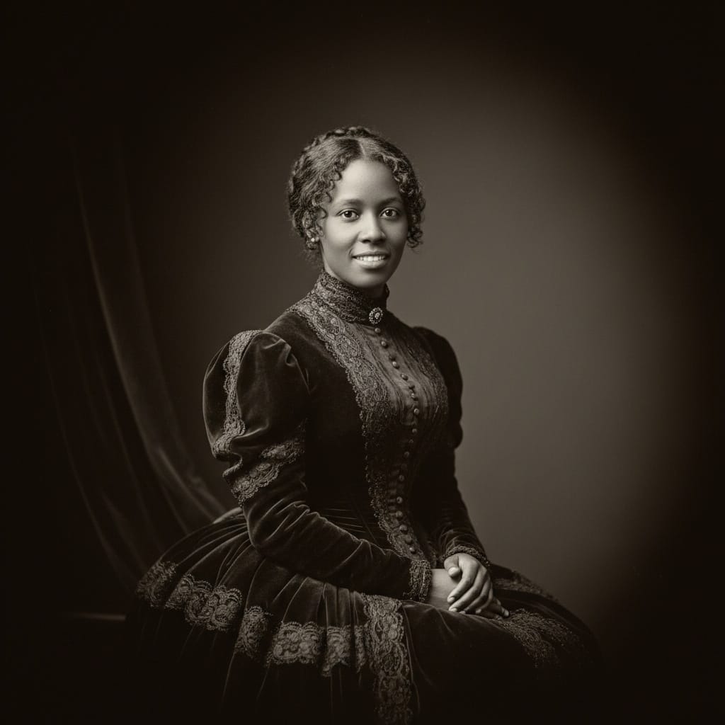 petite black woman formal studio portrait 14488800
