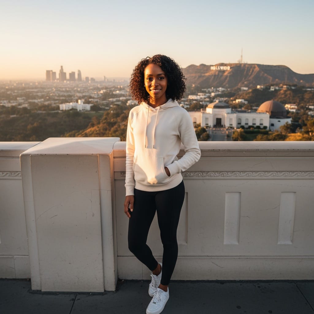 petite black woman griffith observatory vista 27990798
