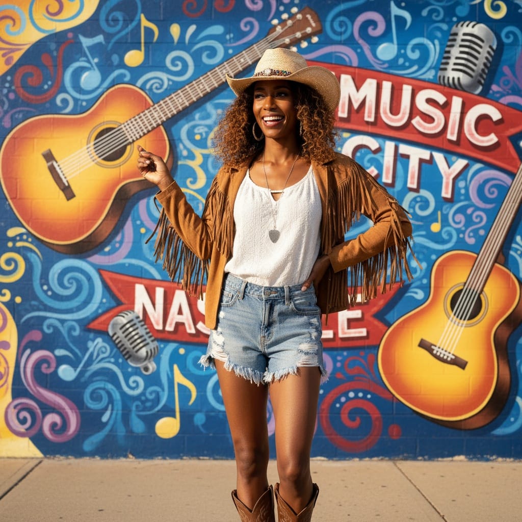petite black woman nashville mural street art 96472265