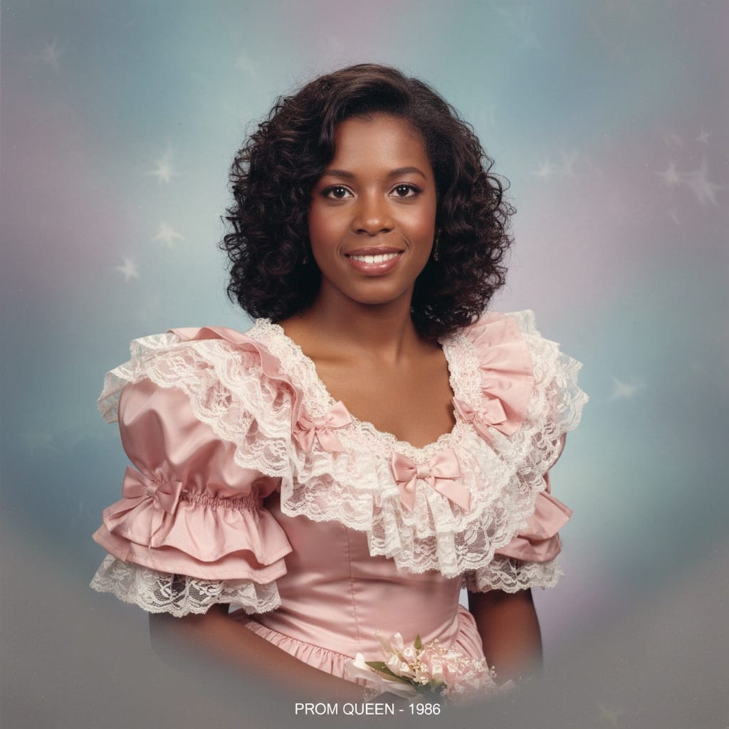 petite black woman prom formal portrait 20735196