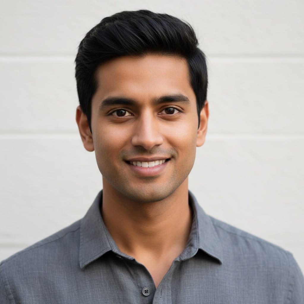 petite indian man close up genuine smile 88427131