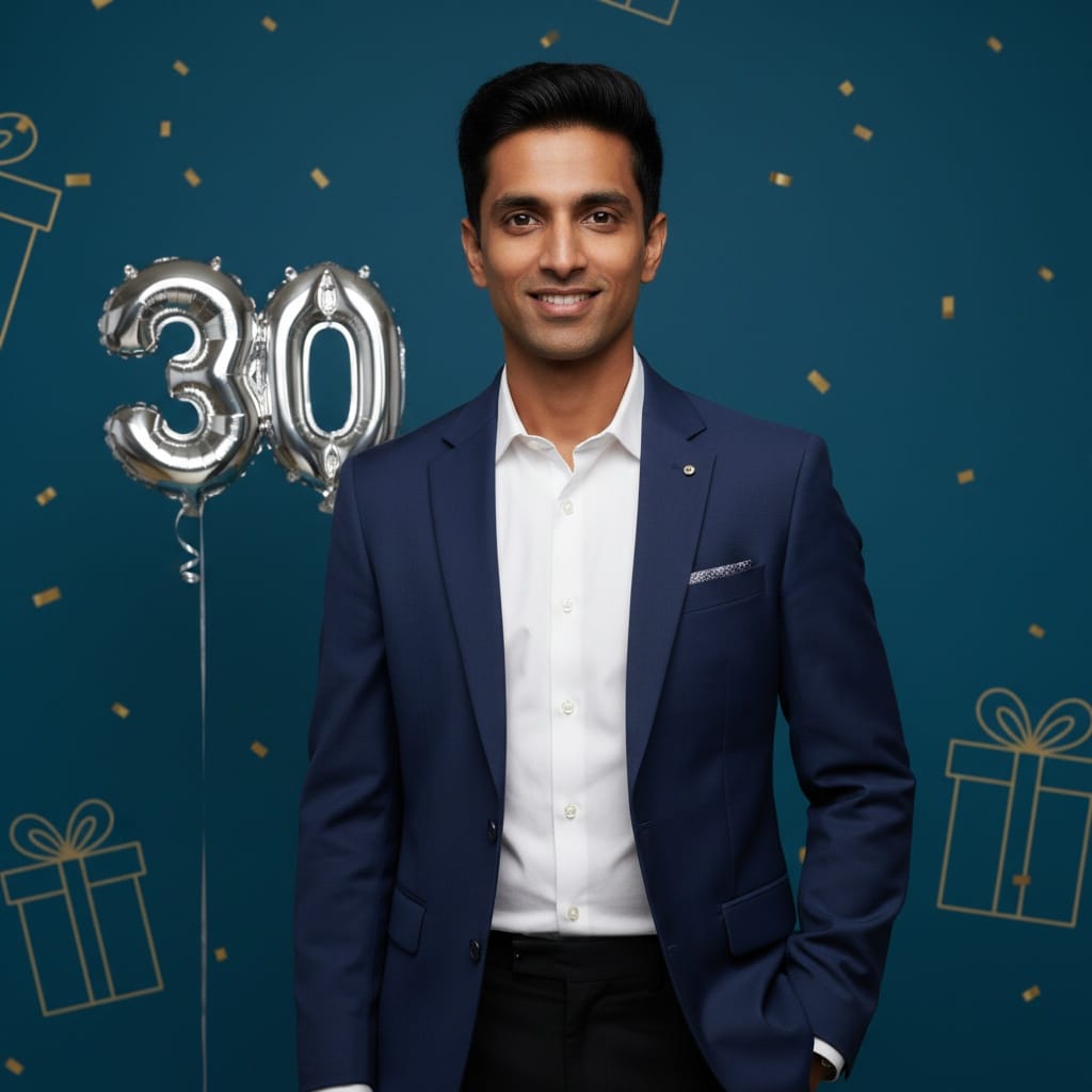 petite indian man minimalist birthday studio 91214049