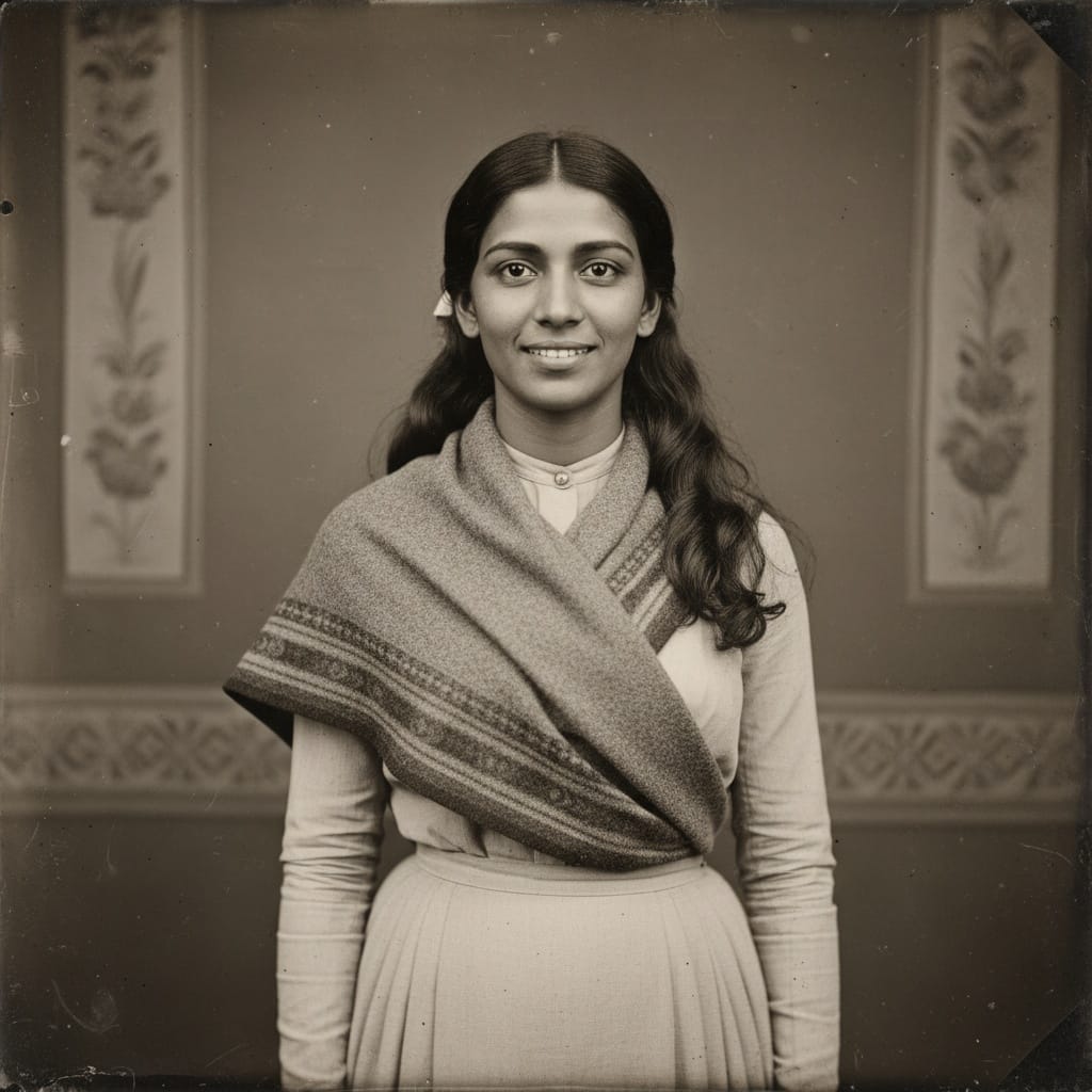 petite indian woman tintype working portrait 26910117