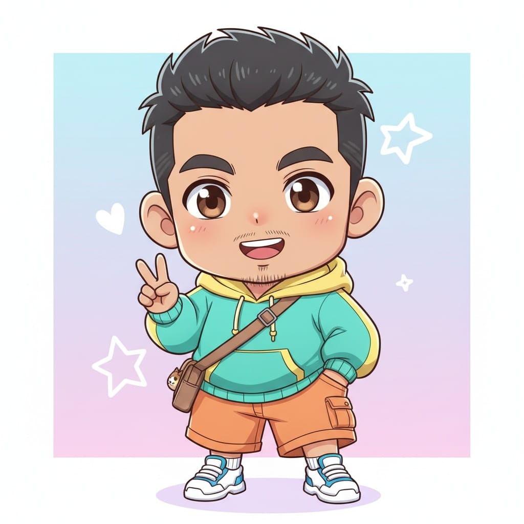 petite latino man chibi cute expression 57911783